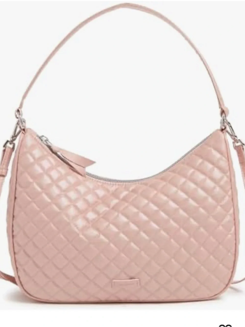 Vera Bradley pink Cotton Frannie Crescent Crossbody Purse Crossbody Purse